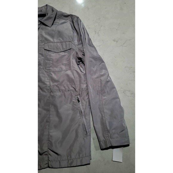 Perry Ellis Metallic Silver Men's Luxury Jacket Small EUC - Picture 3 of 12